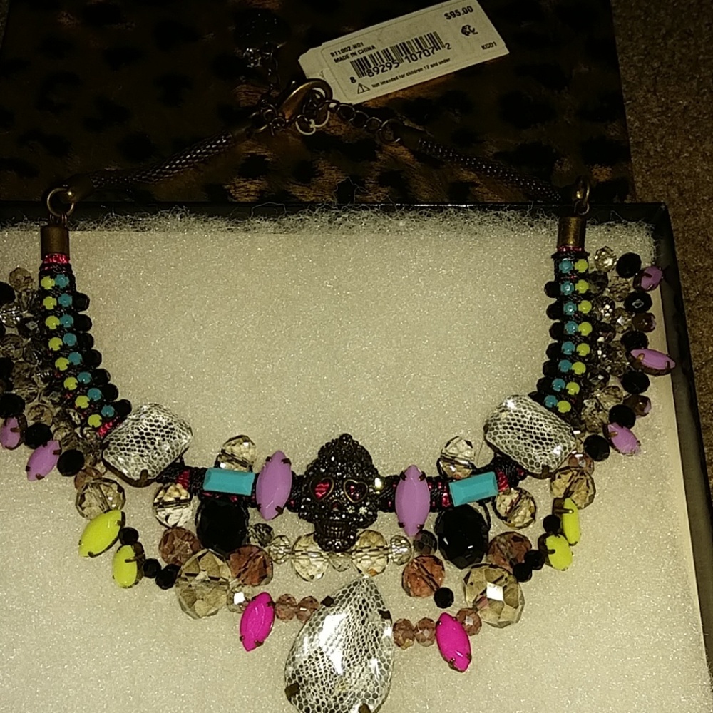 Betsy Johnson Skull and lace stones